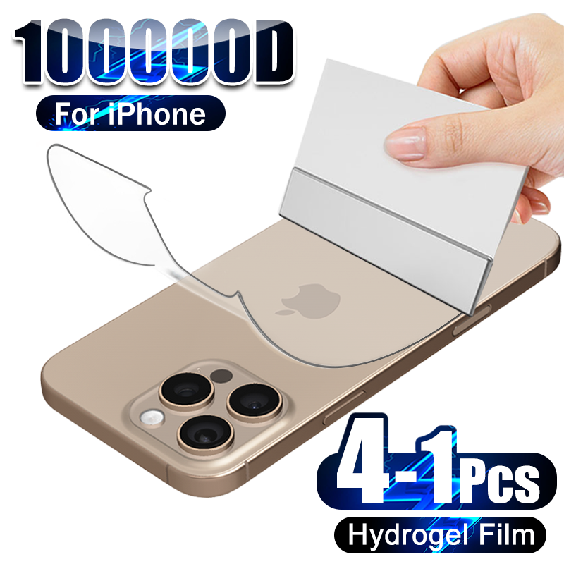 Phone Accessories Design - 4-1Pcs Back Hydrogel Film For iPhone