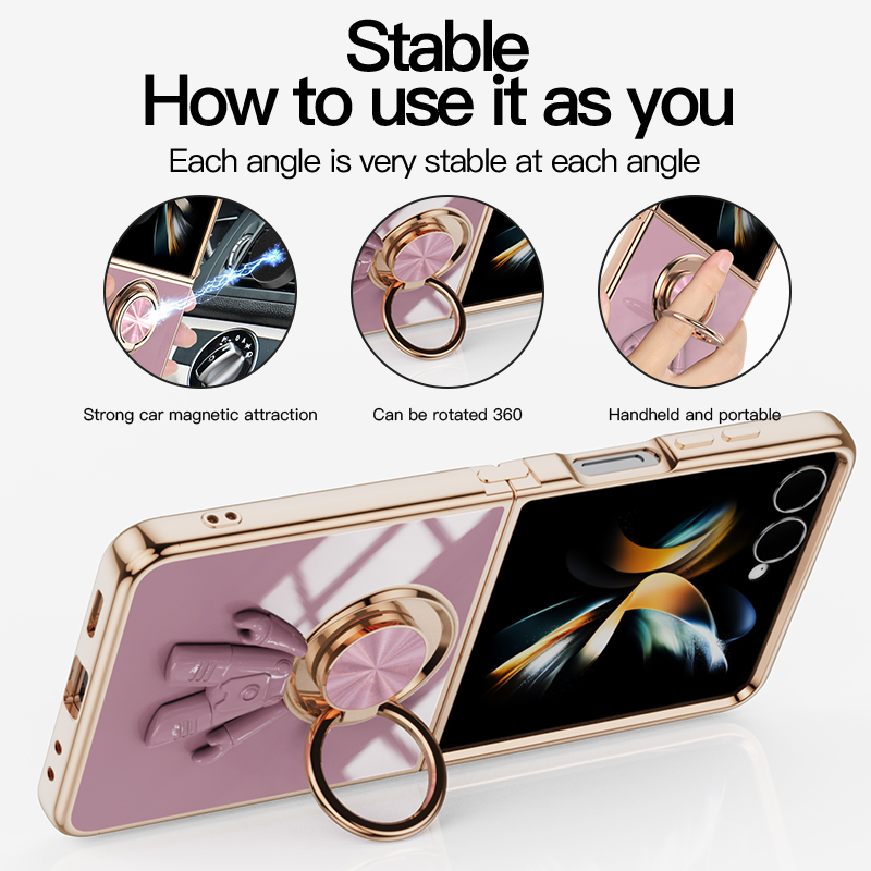 Phone Accessories Ring Holder - Electroplating 6D Astronaut Plastic Phone Case