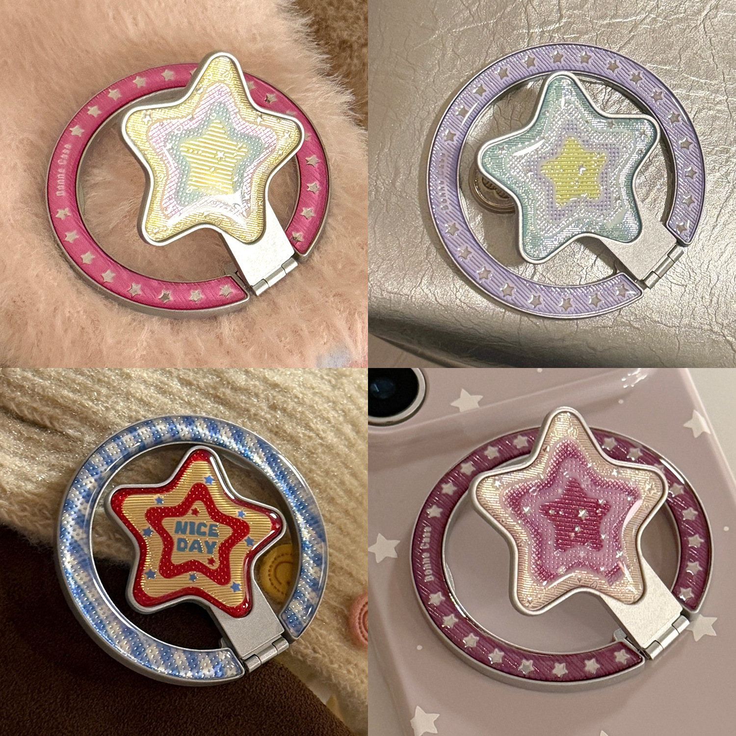 Phone Accessories Usa - Sweet Star Magnetic Bracket Finger Ring