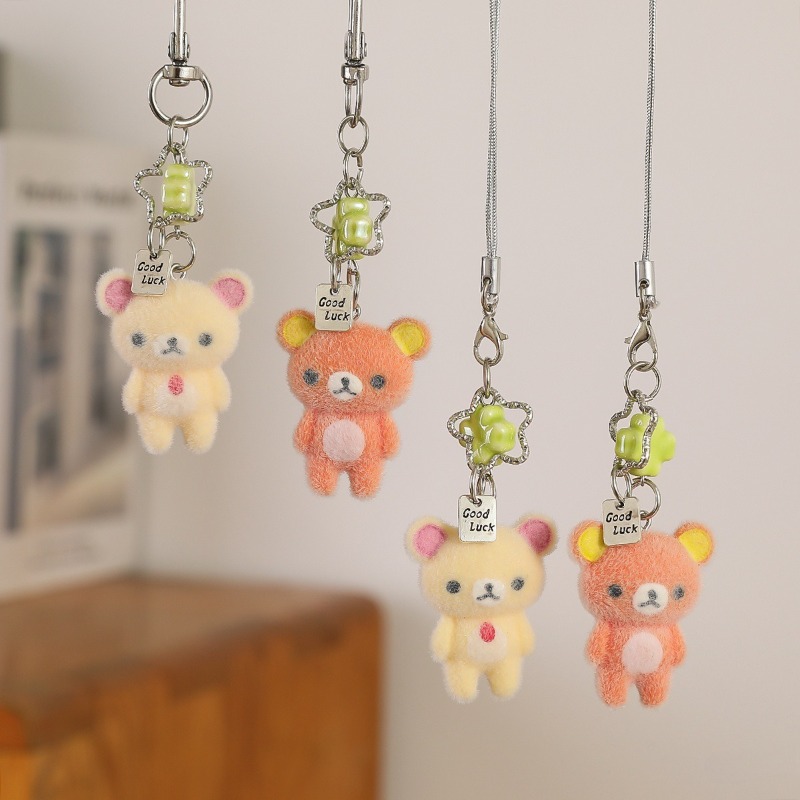 Phone Accessories Keychain - Kawaii Rilakkumas Easy Bear Keychains Lazybear
