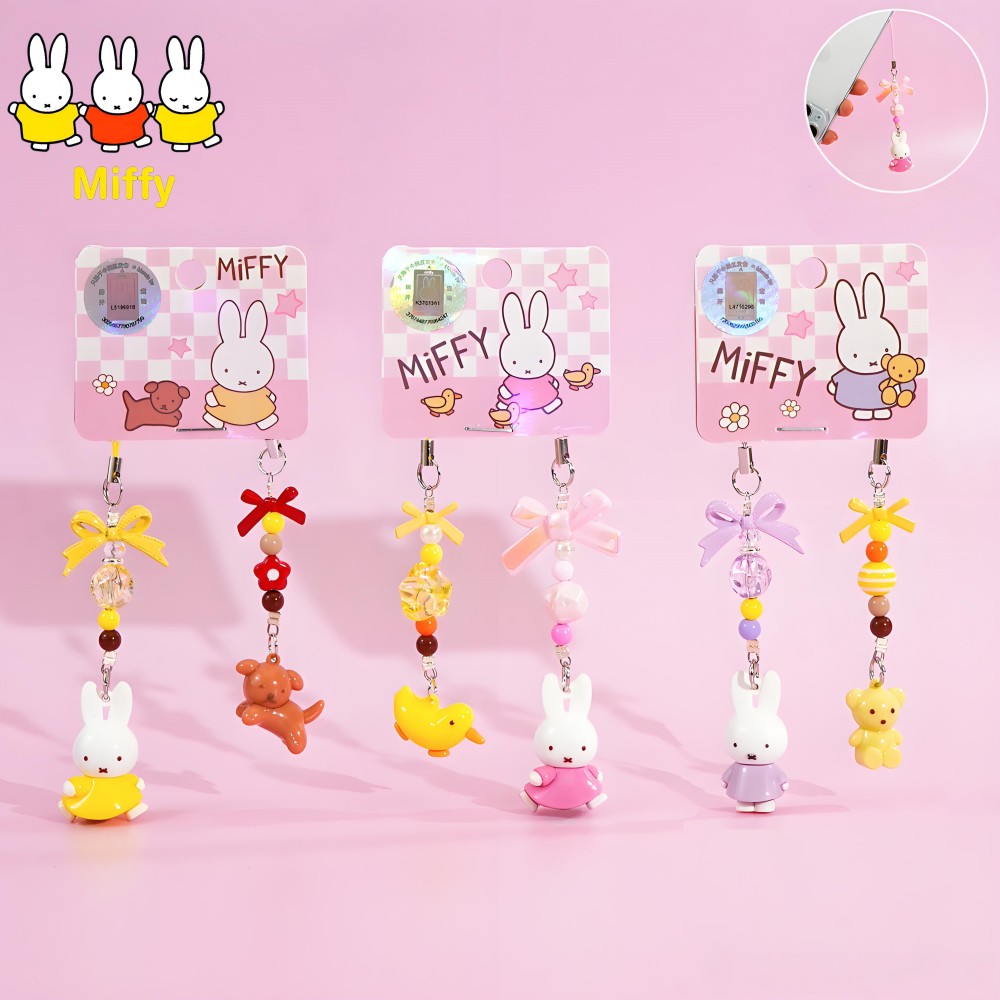 Phone Accessories Supplier - Kawaii Miffy Rabbit Keychain Cute Cartoon