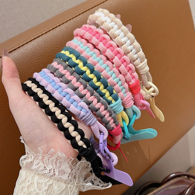 Phone Accessories Keychain - Korean Japanese Handcrafted Colorful Woven Rope