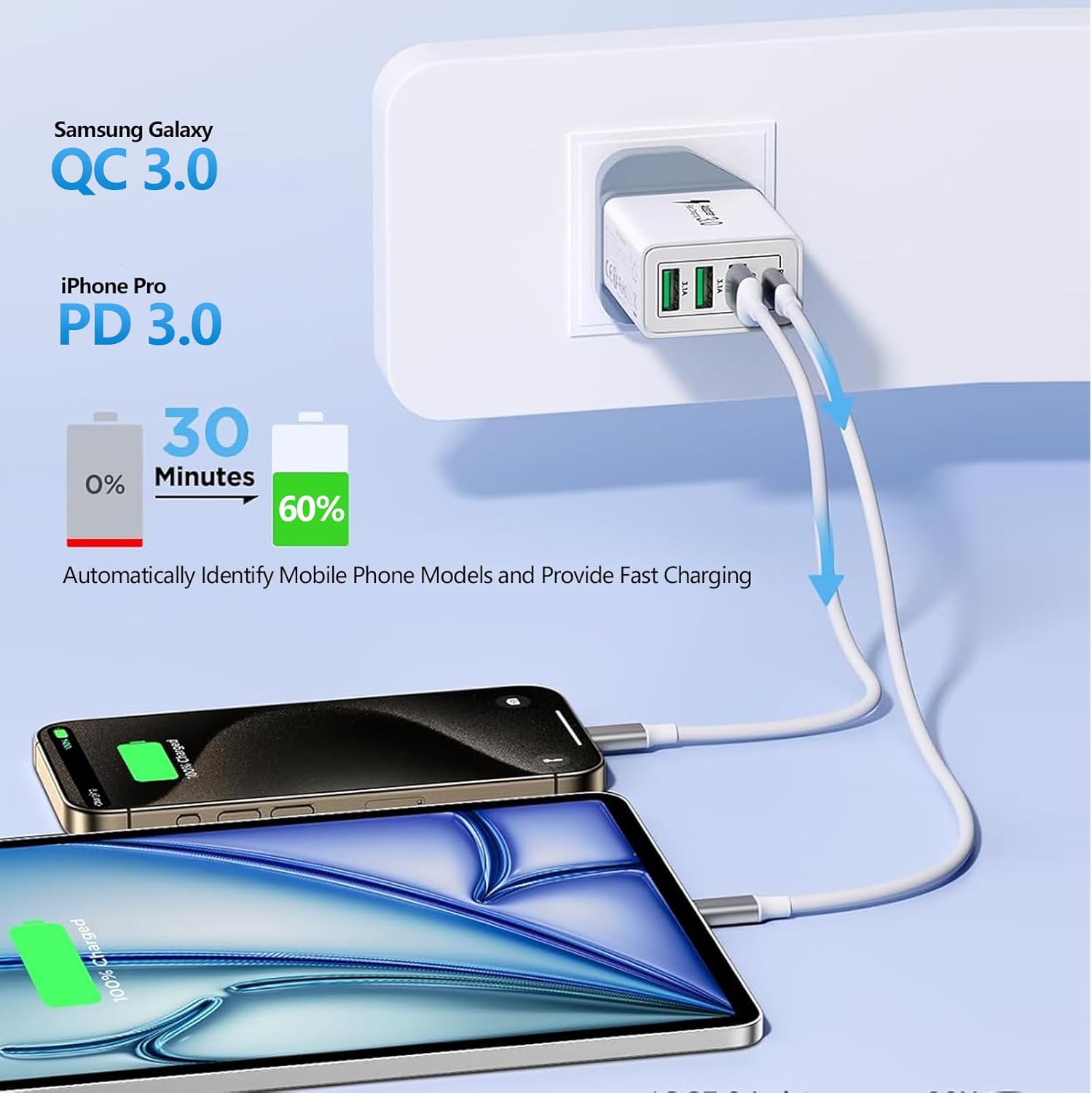 UK Plug 4-Port USB-A&USB-C Wal - Phone Accessories From China review and price