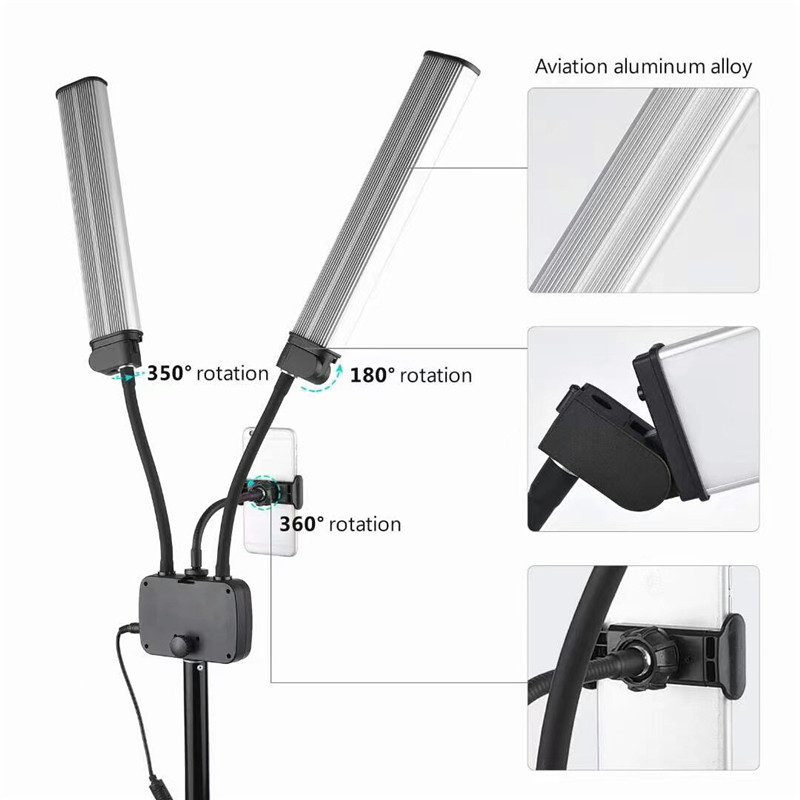 45W LED Video Light Double Arm - Led Strip Selfie review and price