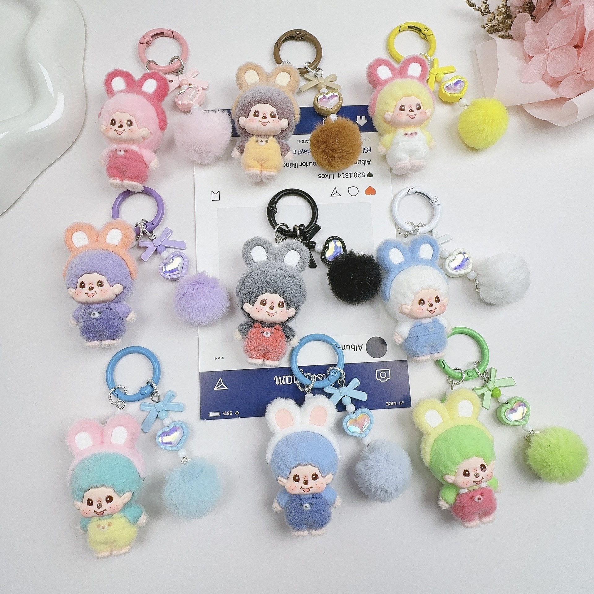 Monchhichi Keychain Cute Keych - Phone Accessories Keychain review and price