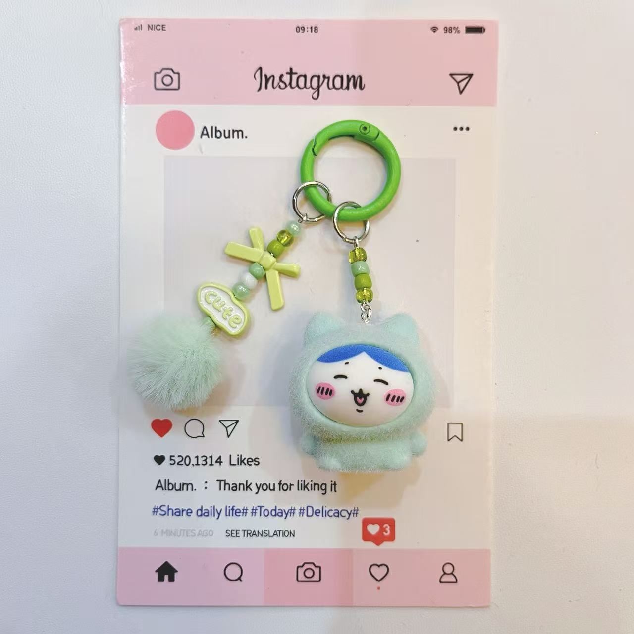 yiji Flocked Cartoon Keychain  - Phone Accessories Keychain review and price