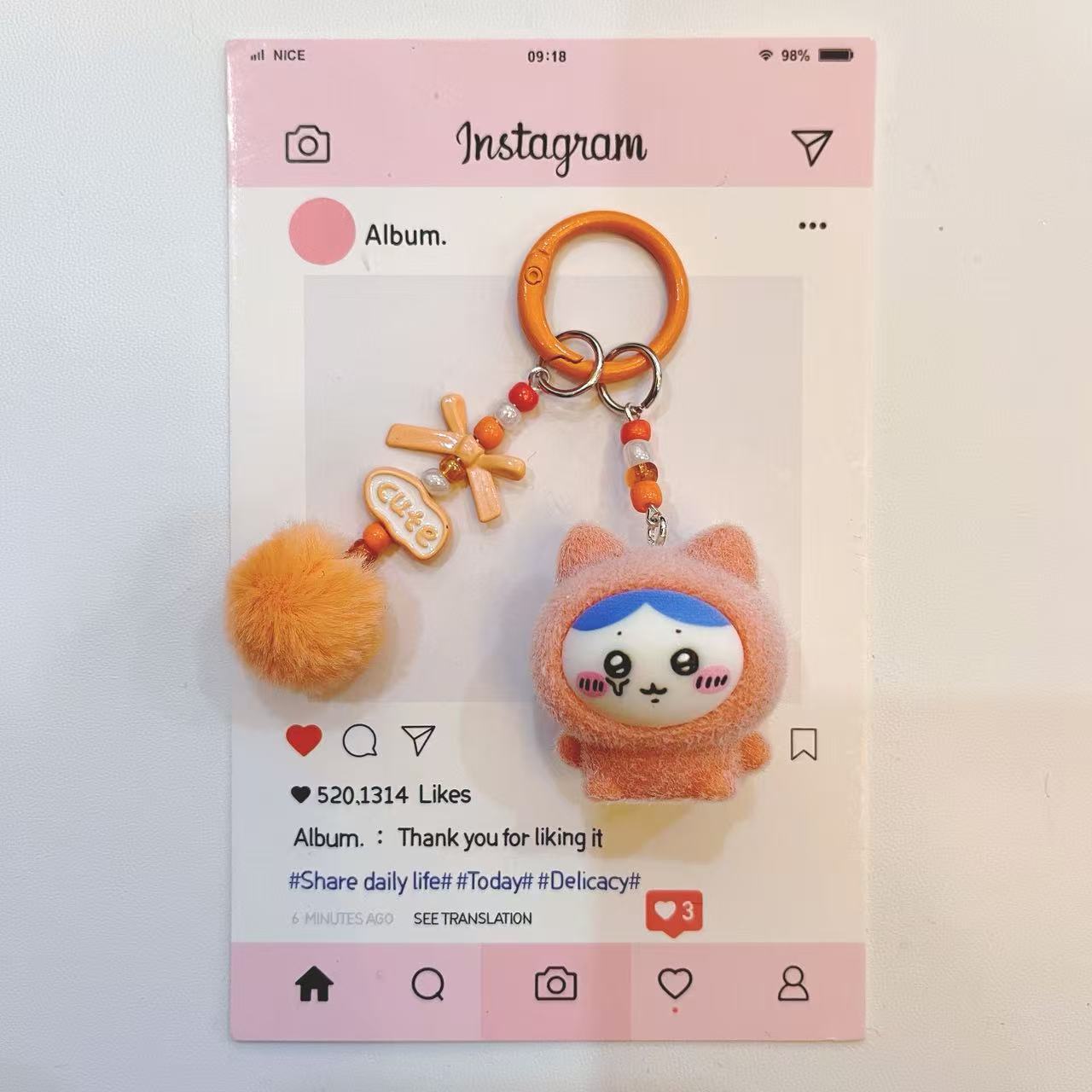 yiji Flocked Cartoon Keychain  - Phone Accessories Keychain review and price