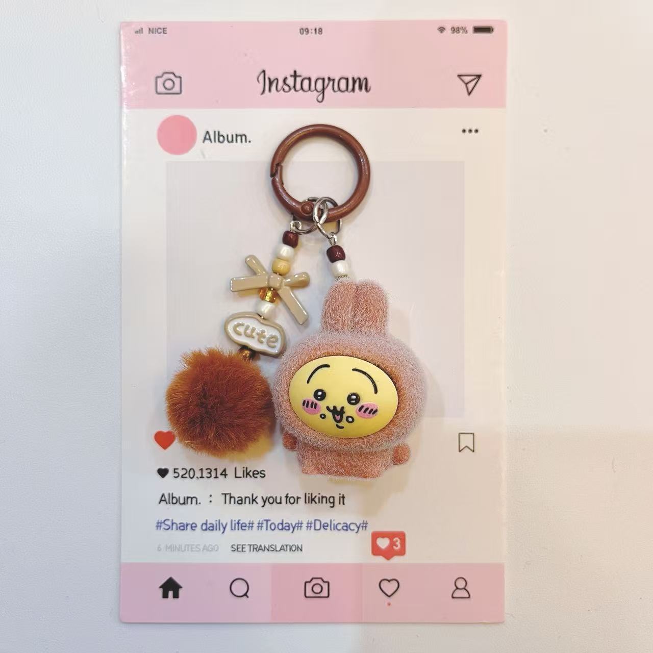 yiji Flocked Cartoon Keychain  - Phone Accessories Keychain review and price