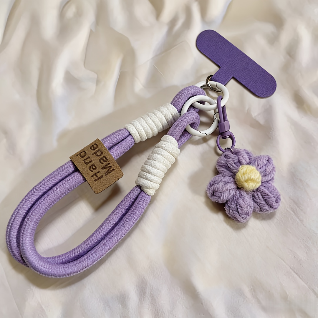 Hand Knit Flower Phone Lanyard - Phone Accessories Usa review and price