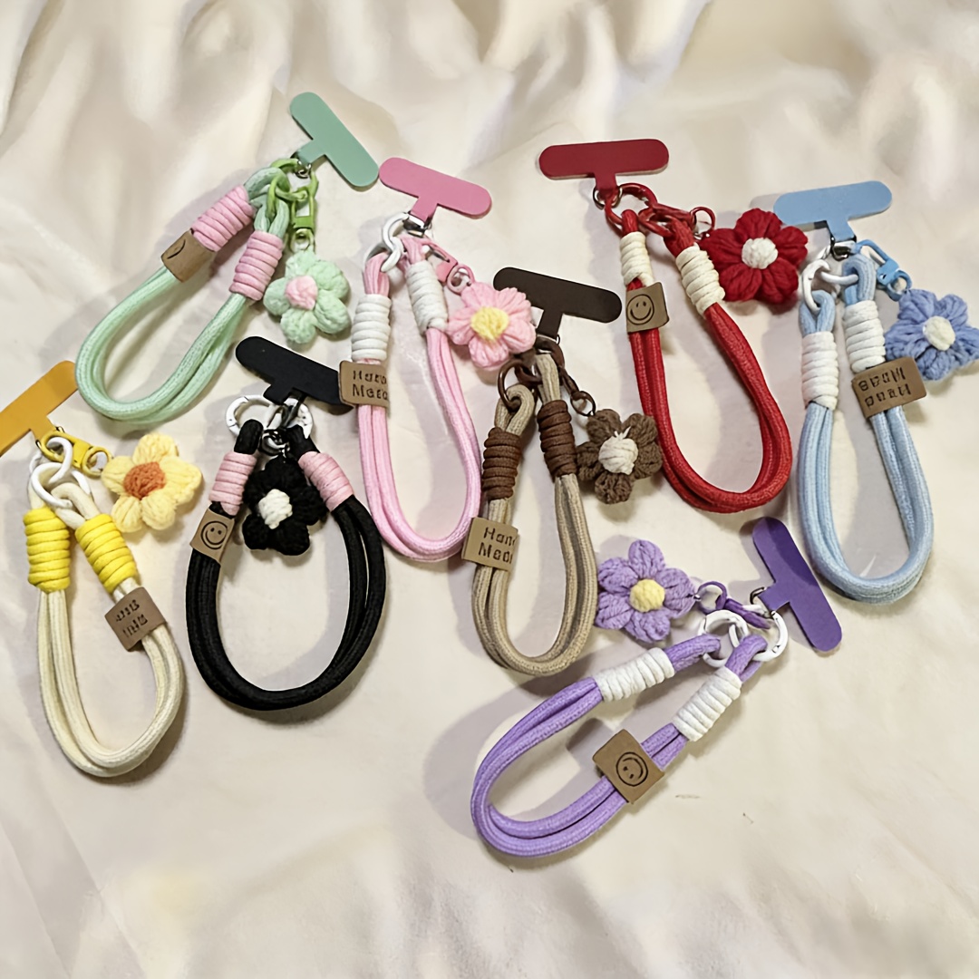 Hand Knit Flower Phone Lanyard - Phone Accessories Usa review and price