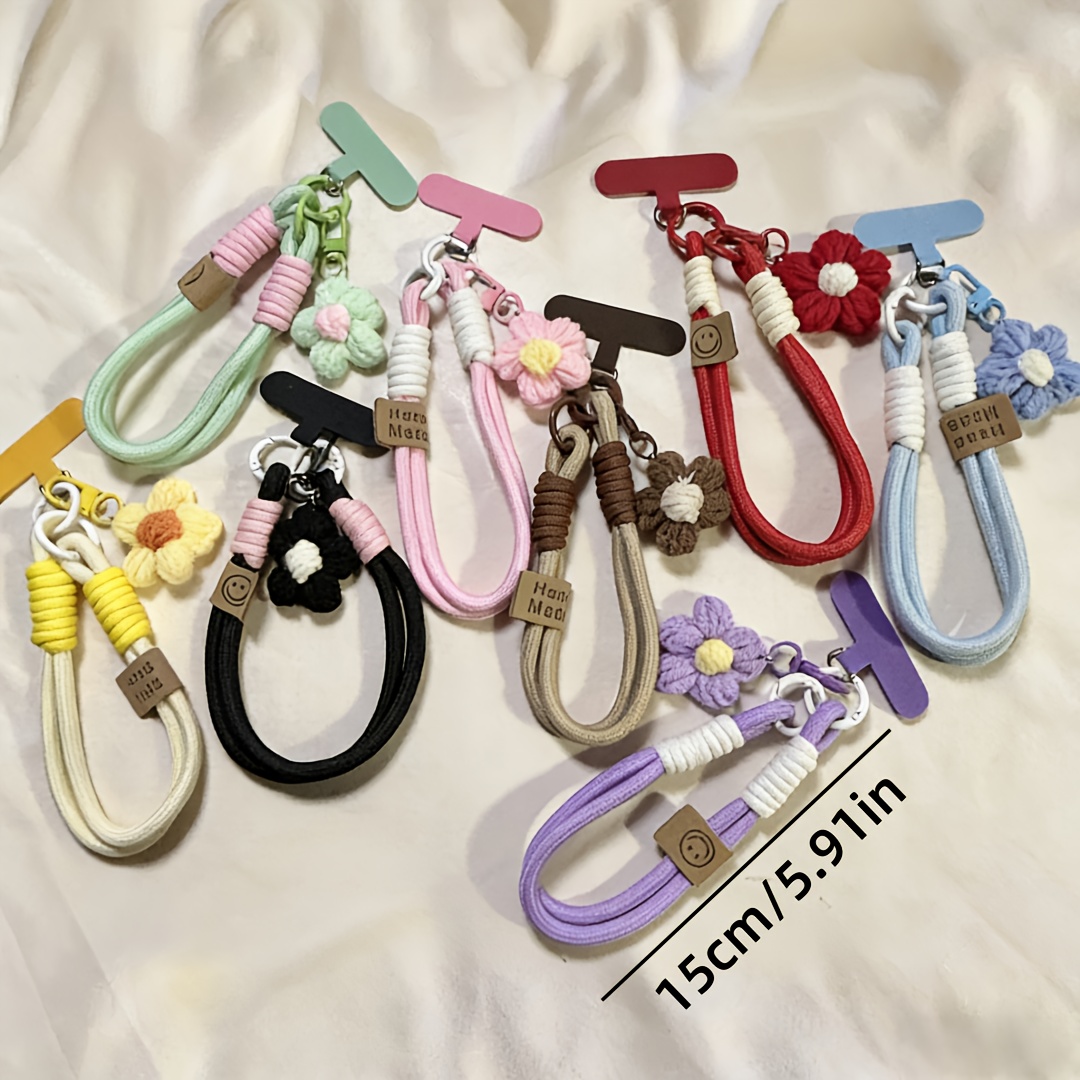 Hand Knit Flower Phone Lanyard - Phone Accessories Usa review and price