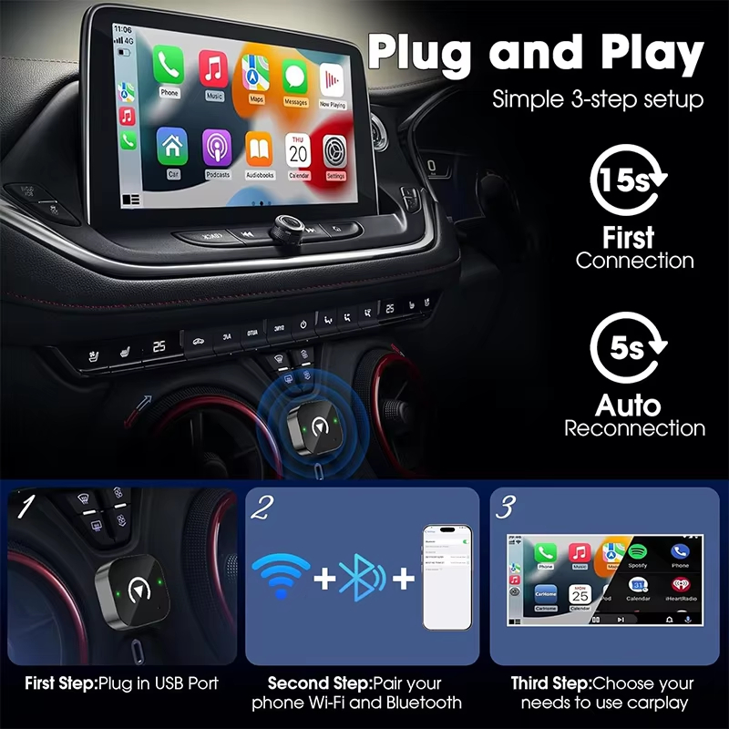 2-in-1 Wireless CarPlay Adapte - Quality Phone Accessories review and price