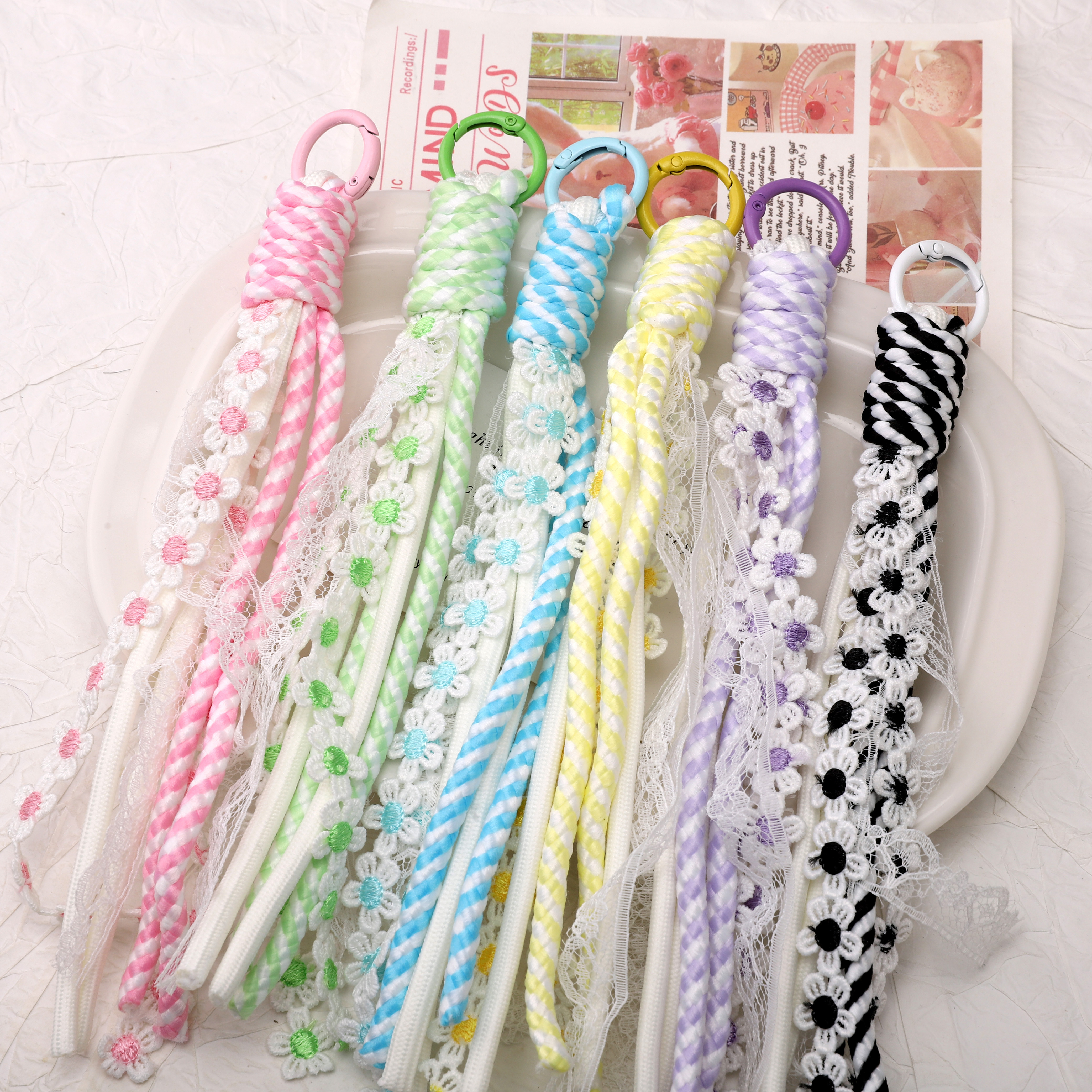 1pc Alloy Keyrings And Polyest - Phone Accessories Keychain review and price