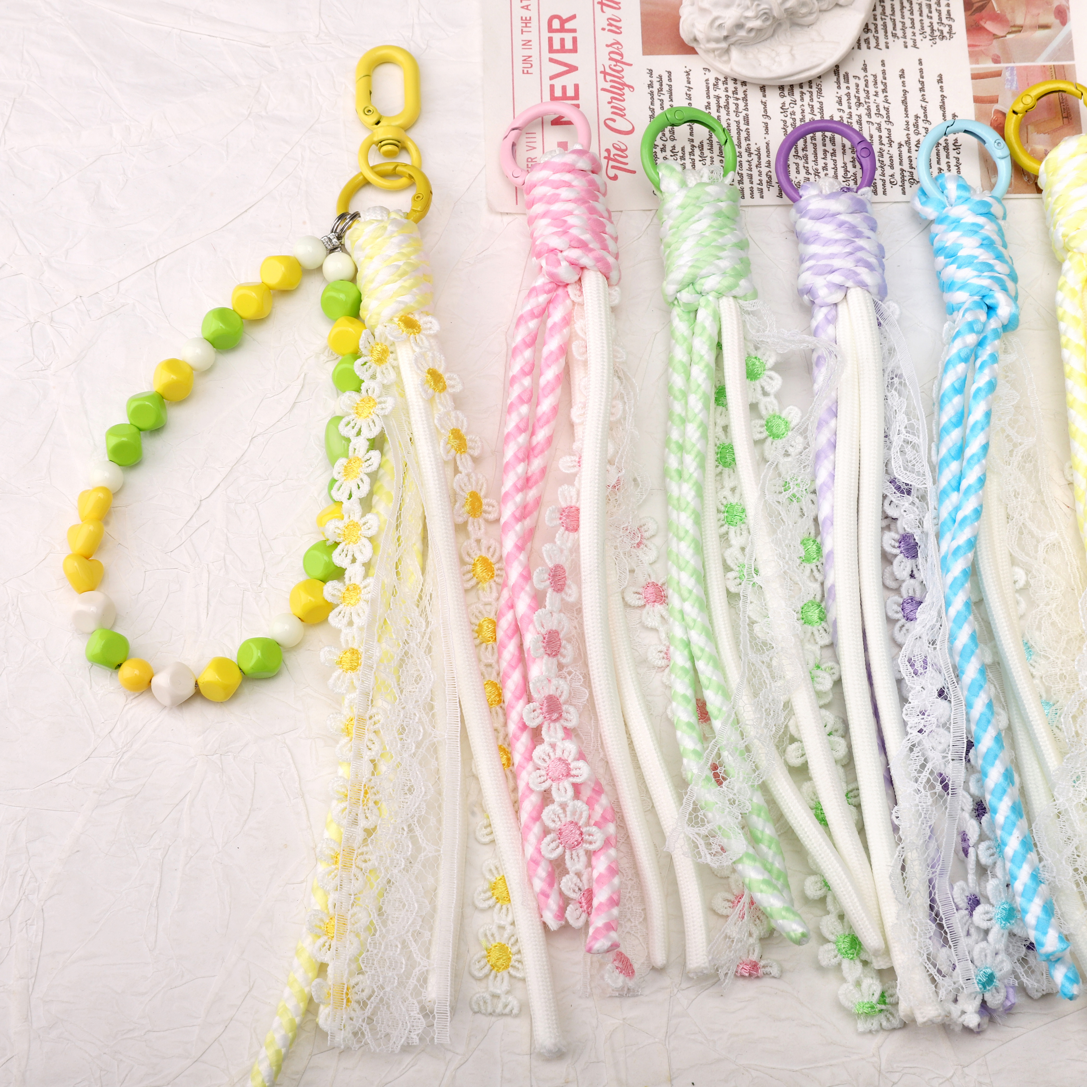 1pc Alloy Keyrings And Polyest - Phone Accessories Keychain review and price