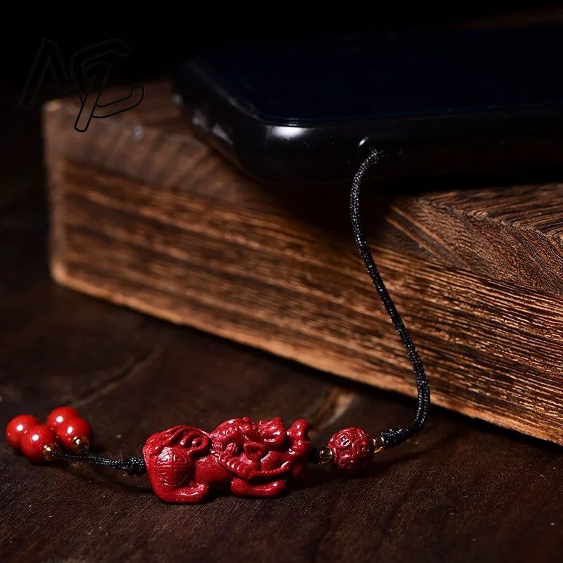 Natural Red Cinnabar Goldfish  - Phone Accessories Design review and price