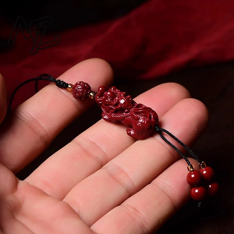 Natural Red Cinnabar Goldfish  - Phone Accessories Design review and price