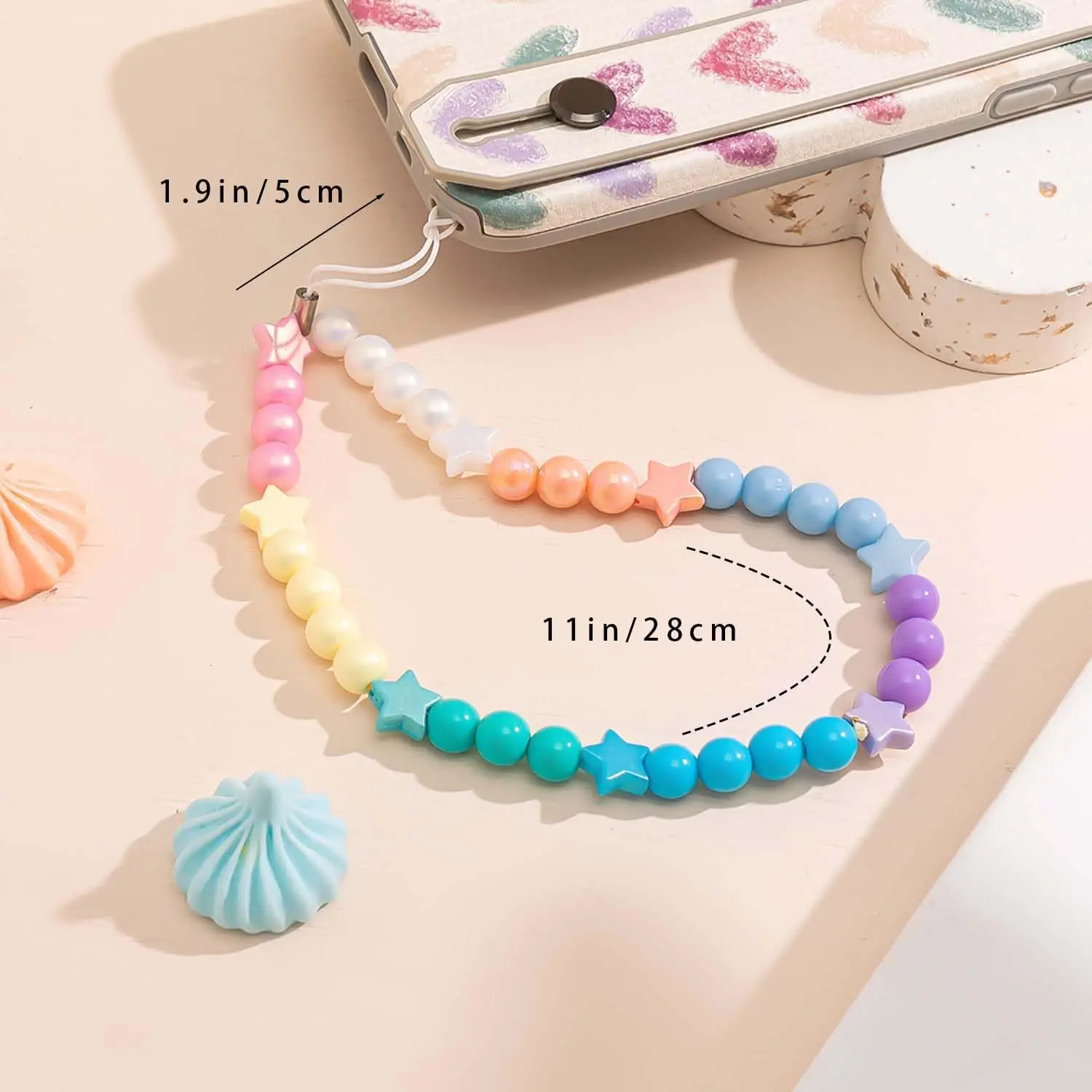 Elegant Beaded Phone Charm Lan - Phone Accessories Usa review and price