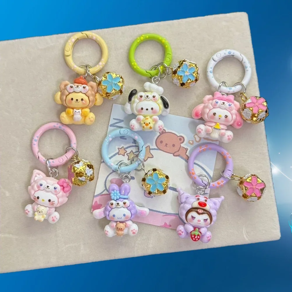 6 Pieces  Anime Hello Kitty Ba - Phone Accessories Keychain review and price
