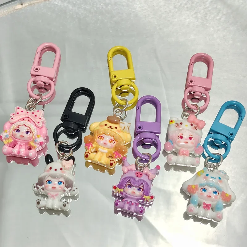 6 Pieces  Anime Hello Kitty Ba - Phone Accessories Keychain review and price