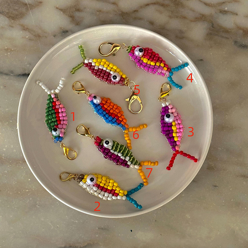 10pcs Colorful Bead Small Fish - Phone Accessories Keychain review and price