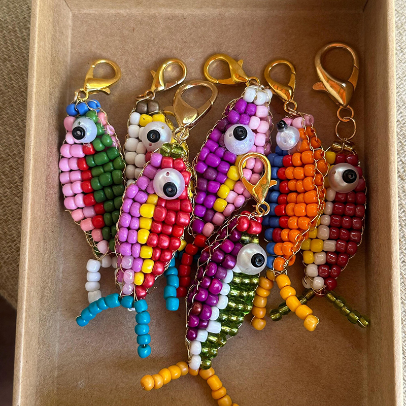 10pcs Colorful Bead Small Fish - Phone Accessories Keychain review and price
