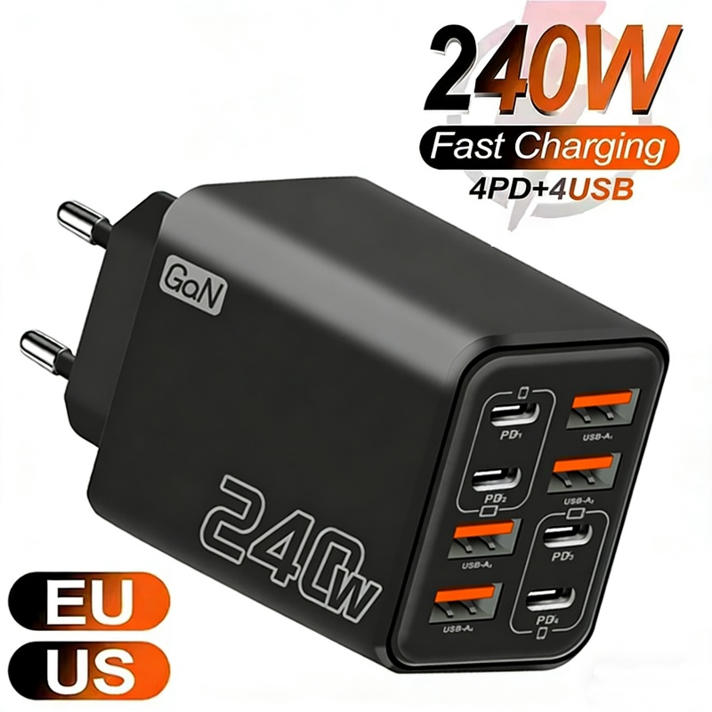 240W GaN USB C Charger 8 in 1  - Phone Accessories Supplier review and price