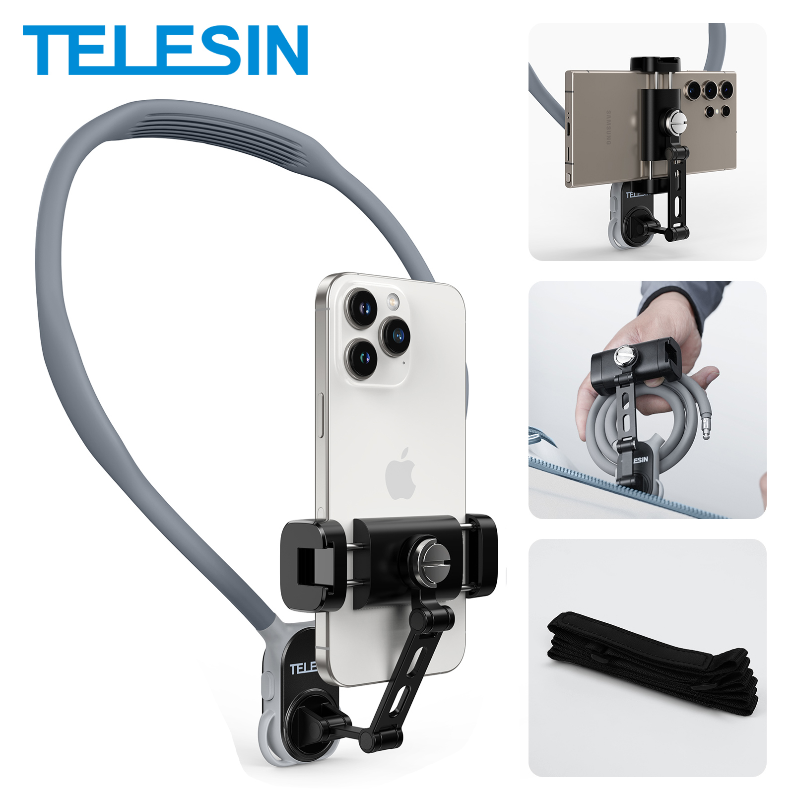 TELESIN Neck Mount Phone Clip  - Phone Accessories Design review and price