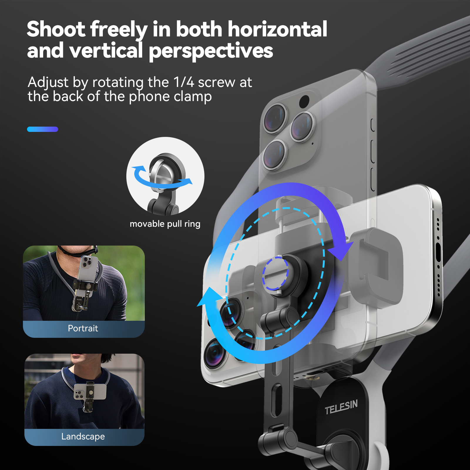TELESIN Neck Mount Phone Clip  - Phone Accessories Design review and price